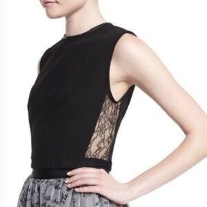 Alice & Olivia Black Lace Crop Top NWOT